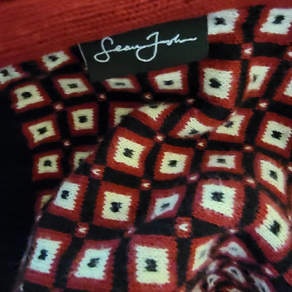 Men's Sean Jean 100% Cotton Sweater with Contrasting Cuffs and Hem. Size XL. - Picture 4 of 6